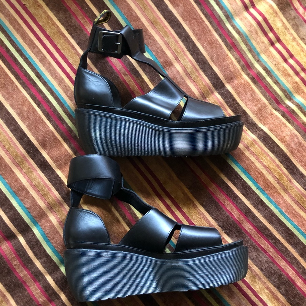 Dr. Marten black leather sandals